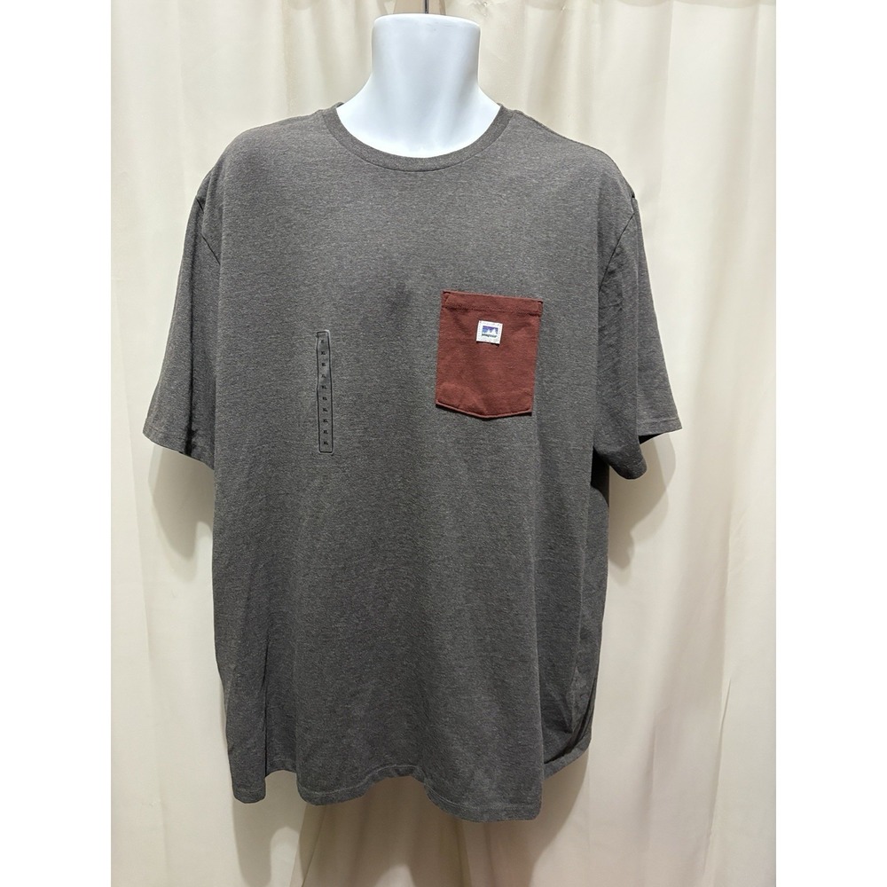 Patagonia Mens Shop Sticker Pocket Tee Shirt XL Brown Crewneck Casual Outdoor